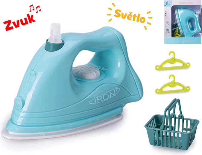 Fer à repasser pour enfants avec effets lumineux et sonores 16 cm
