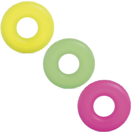 Bouée de natation gonflable Neon 91 cm verte INTEX
