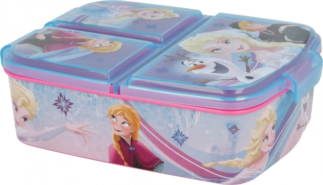 Boîte à goûter Frozen Iridescent Aqua à trois compartiments