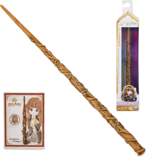 Baguette magique d’Hermione Granger avec carte de sort HARRY POTTER