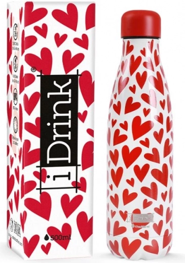 Thermos avec petits cœurs, longue conservation de la chaleur