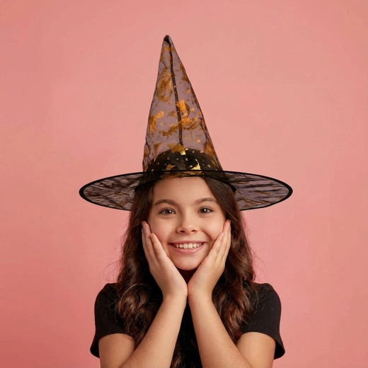 Chapeau de sorcière pour Halloween - 1 pièce