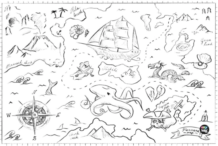 Sous-main Pirate en polypropylène