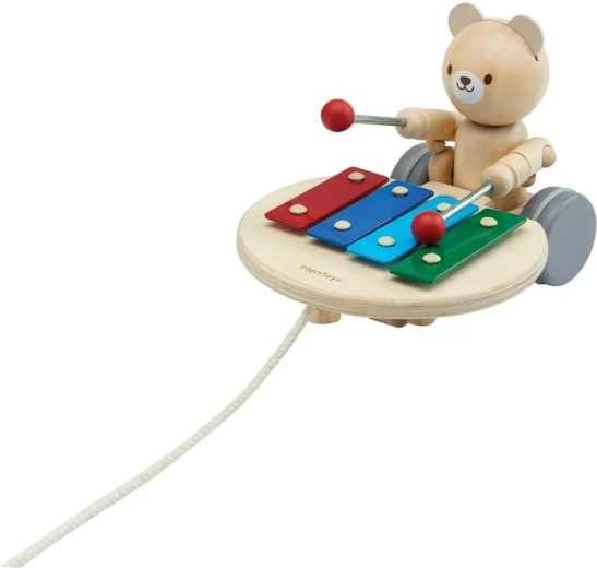 Ours à tirer avec xylophone PlanToys