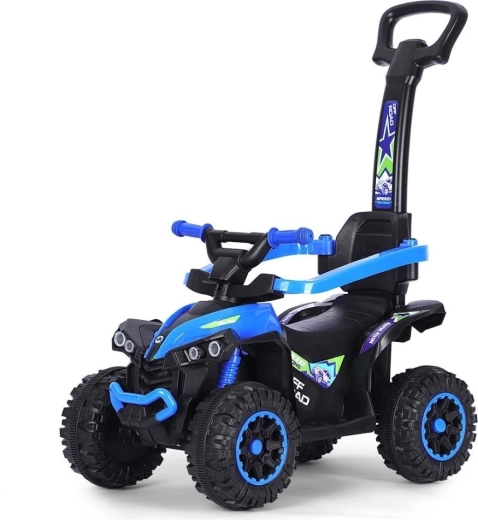 Milly Mally Wild porteur enfant 3-en-1 avec poignée de guidage – bleu