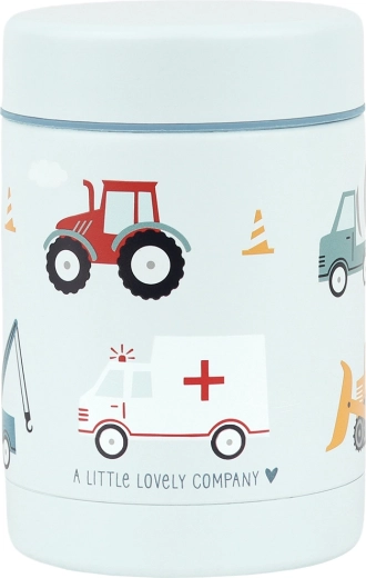 A Little Lovely Company boîte alimentaire isotherme en acier inoxydable avec motif véhicules 300 ml