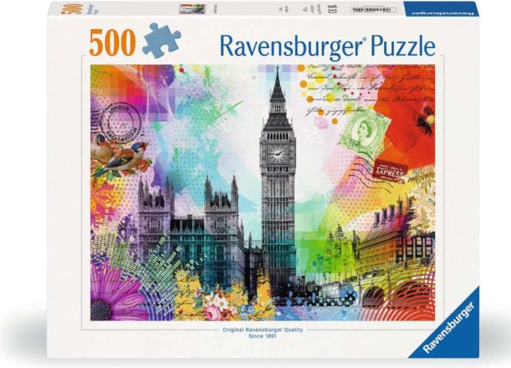 Puzzle Carte postale de Londres 500 pièces Ravensburger