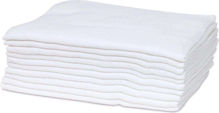 FreeON Bubaba langes en tissu de mousseline 10 pcs blancs