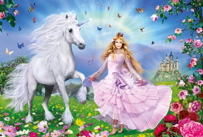 Puzzle Princesse et licornes 100 pièces