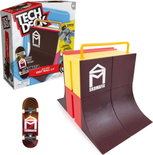 Tech Deck rampe Vert Wall 2.0 SK8MAFIA avec fingerboard