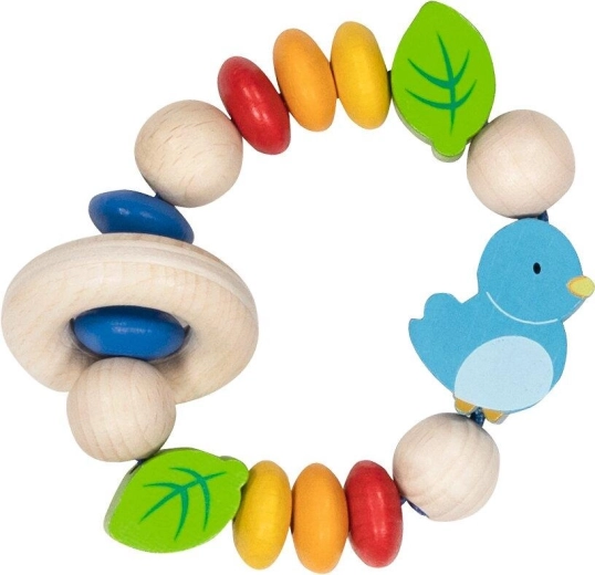 Anneau tactile élastique avec oiseau