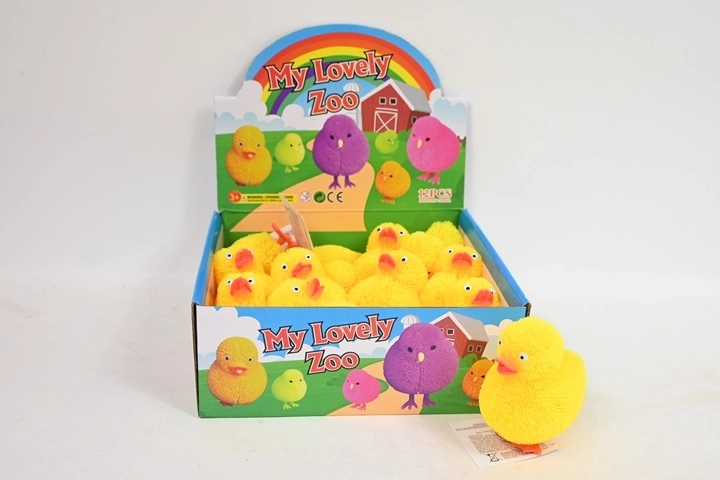 Jouet à presser lumineux canard (12 pièces en présentoir)