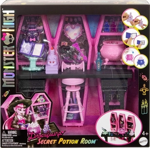 Monster High pièce secrète avec potions de Draculaura et accessoires