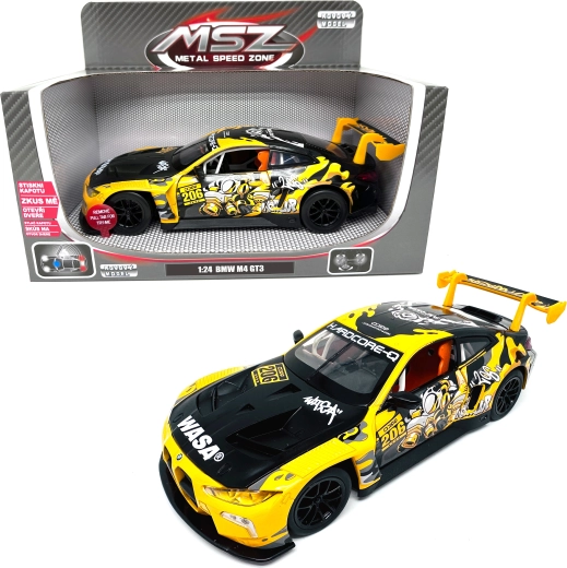 Modèle métallique BMW M4 GT3 avec lumière et son 1:24