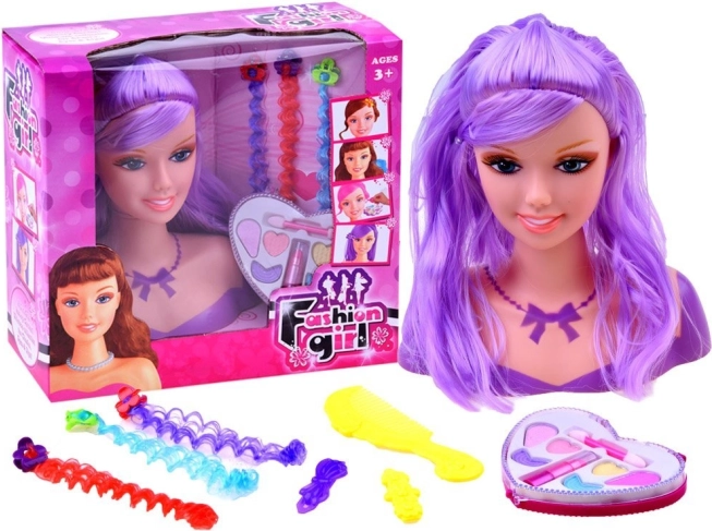 Tête de coiffage avec accessoires