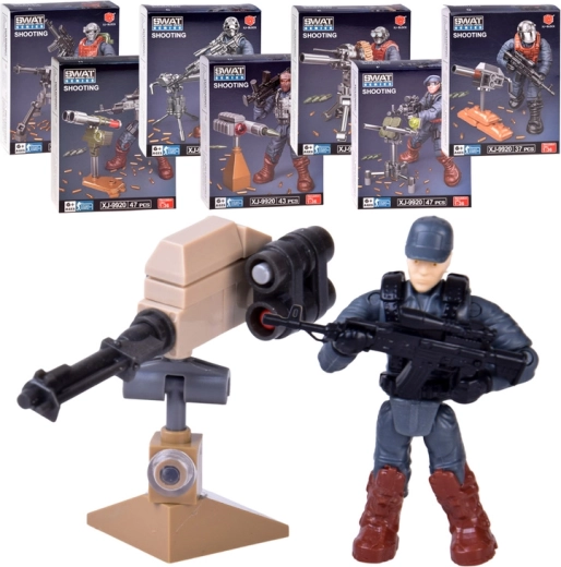 Kit de construction policier SWAT – figurine de soldat articulée à assembler
