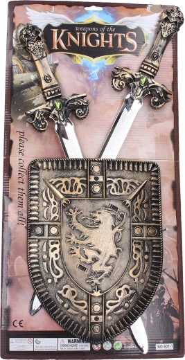 Set enfant bouclier et deux épées 60 cm