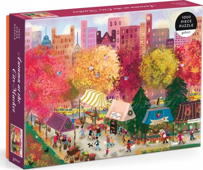 Puzzle Automne au marché de la ville 1000 pièces Galison