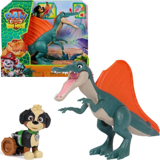 Set Dino Rise & Roll de Pat' Patrouille avec un spinosaure et Rex