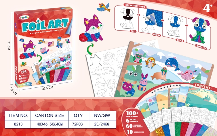 Kit créatif d’images d’animaux avec autocollants