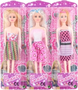 Poupée en robe colorée 28 cm