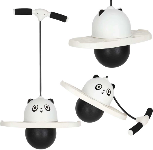 Pogo sauteur enfant panda blanc-noir