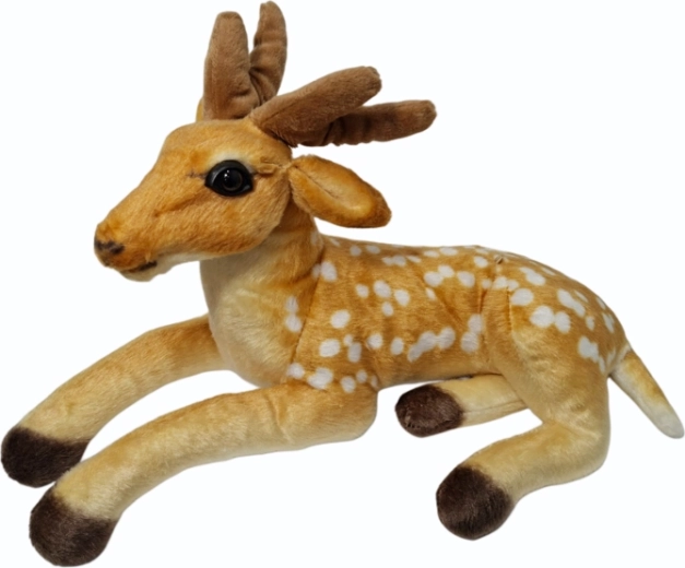 Faon en peluche allongé