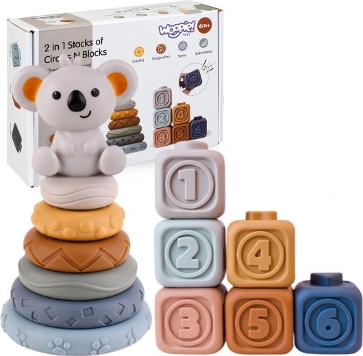 Ensemble sensoriel doux Woopie Baby 3 en 1 avec koala