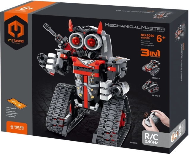 Kit de construction 3‑en‑1 robot RC programmable à chenilles, 2,4 GHz, 432 pièces