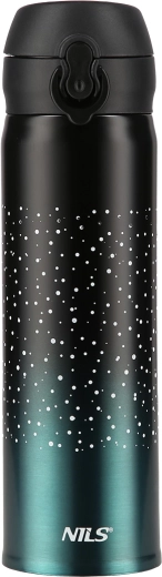Thermos NILS Camp 500 ml – bouteille de voyage verte en acier inoxydable