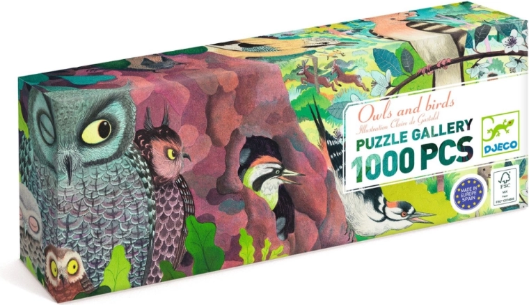 Puzzle Djeco Chouettes et oiseaux, 1000 pièces