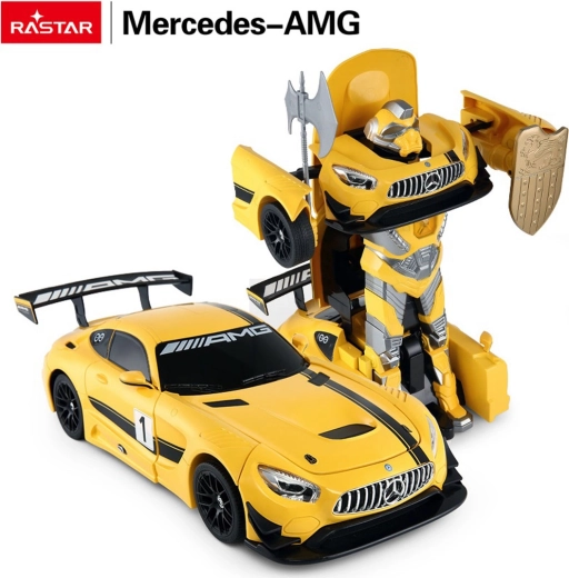 Voiture RC et robot 2 en 1 Rastar Mercedes-AMG GT3 1:14 jaune