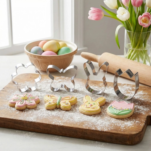 Emporte-pièces de Pâques, assortiment de formes, 4 pièces