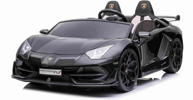 Voiture électrique pour enfants LAMBORGHINI Aventador SV, noire, 12 V avec télécommande