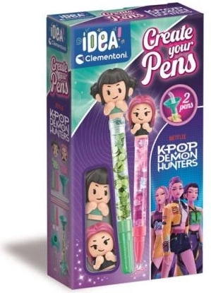 Clementoni Idea Art mini usine à stylos K-Pop Demon Hunters Mira et Zoey
