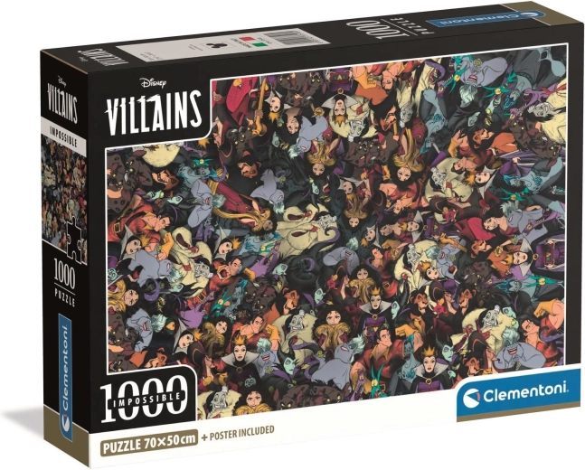 Puzzle CLEMENTONI Impossible Disney Villains 1000 pièces
