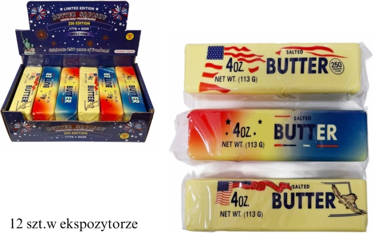 Squishy antistress à presser en forme de beurre - 1 pièce