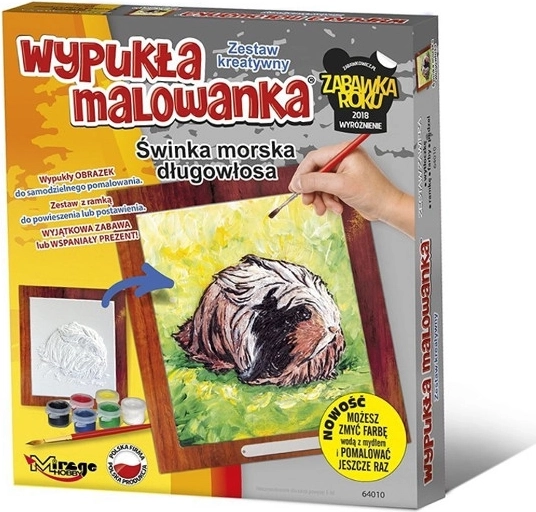 Peinture en relief – cochon d’Inde à long poil (kit créatif)