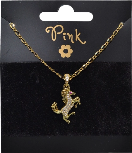 Bracelet doré avec pendentif cheval
