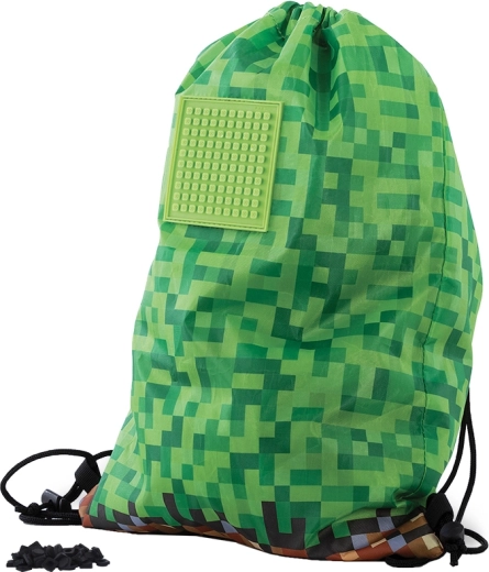 Sac à dos souple PIXIE CREW Minecraft vert-brun