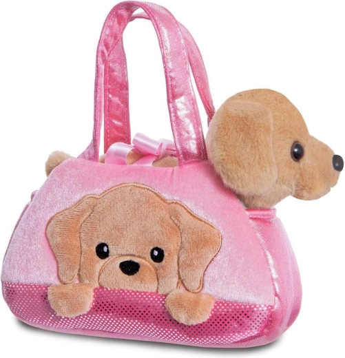 Labrador en peluche Aurora Peek-A-Boo dans un sac 21 cm - 1 pièce