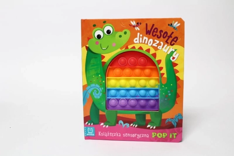 Dinosaures joyeux – livre sensoriel avec Pop It