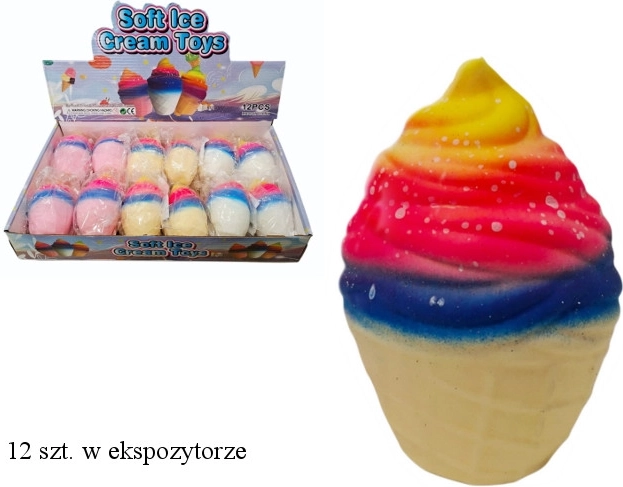 Balle anti-stress à presser en forme de glace