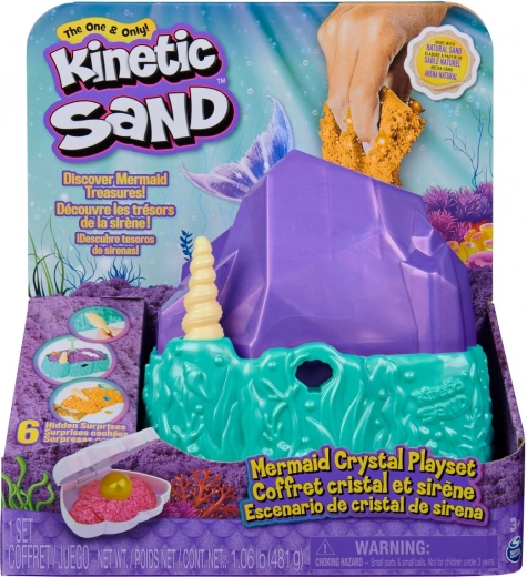Kinetic Sand sirène – set pailleté avec boîte cristal, 480 g