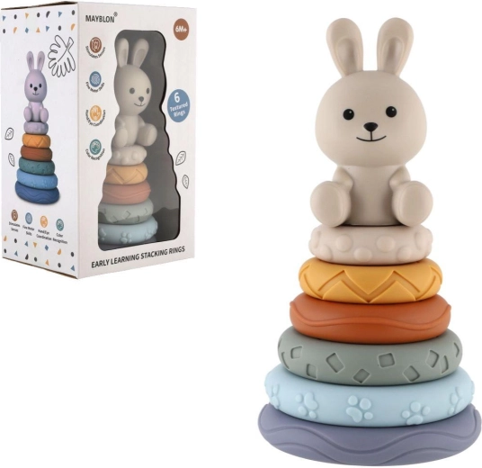 Pyramide à empiler avec petit lapin, dès 6 mois