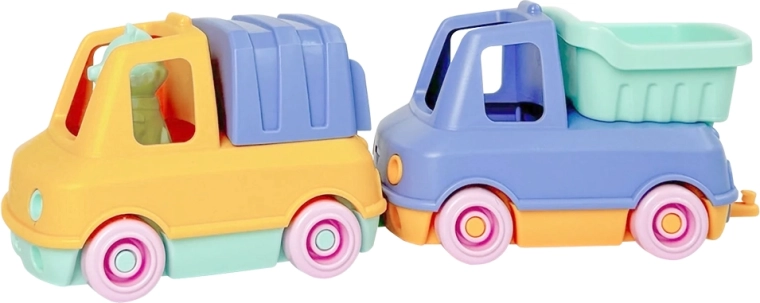 Simple. set de petites voitures pour le sable et l’eau – benne basculante et camion poubelle