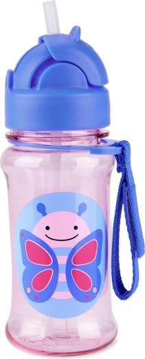 Skip Hop Zoo bouteille en Tritan avec paille 355 ml Papillon