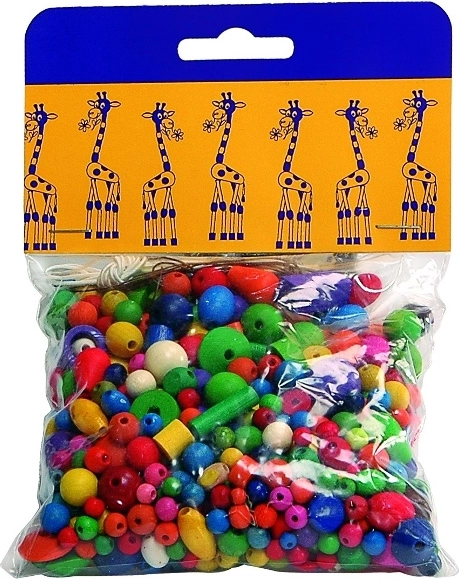 Detoa mélange de perles en bois colorées 70 g