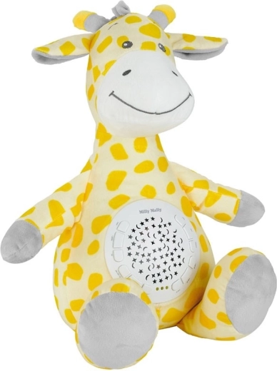 Girafe en peluche avec projecteur et berceuses Milly Mally