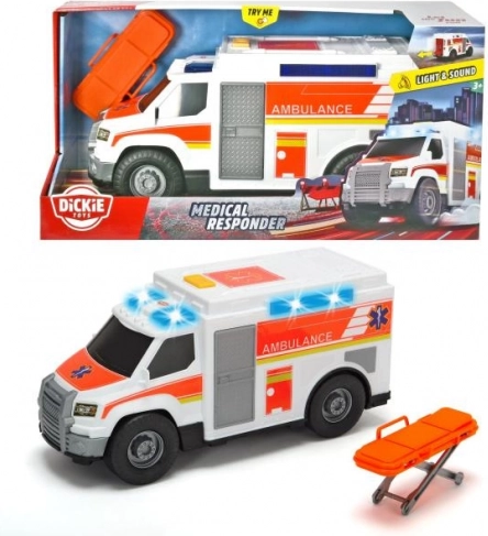 Ambulance avec effets et brancard 30 cm